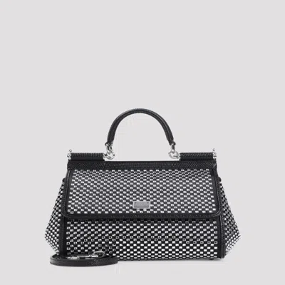 Dolce & Gabbana Black Sicily Medium Satchel