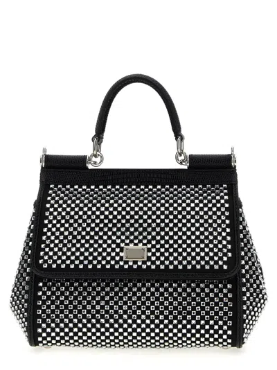 Dolce & Gabbana Black Sicily Medium Satchel Bag