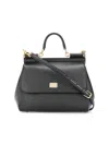 Dolce & Gabbana Medium Sicily Shoulder Bag In Black