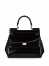 Dolce & Gabbana Black Sicily Medium Satchel Bag In Black