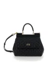 Dolce & Gabbana Black Sicily Quilted Satchel Bag In Black