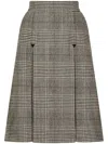 Dolce & Gabbana Pied De Poule Midi Skirt In Multicolour