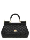 Dolce & Gabbana Black Sicily Small Satchel Bag In Black