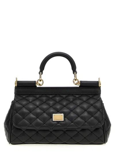 Dolce & Gabbana Black Sicily Small Satchel Bag