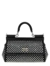 Dolce & Gabbana Black Sicily Small Satchel Bag In Black