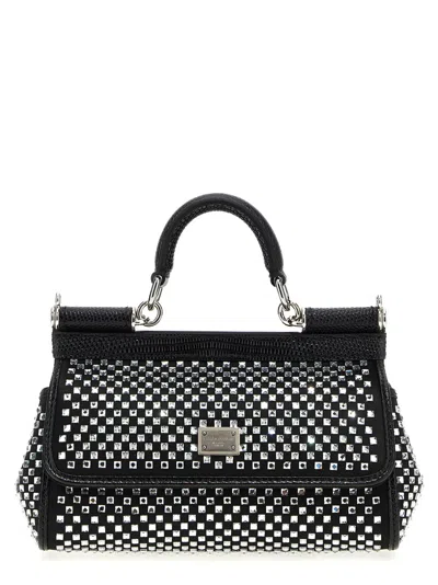 Dolce & Gabbana Black Sicily Small Satchel Bag