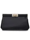 Dolce & Gabbana Silk Blend Bag Chain Strap In Black