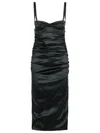Dolce & Gabbana Silk Blend Dress Spaghetti Straps In Black