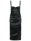 Dolce & Gabbana Silk Blend Dress Spaghetti Straps In Black