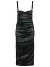 Dolce & Gabbana Silk Blend Dress Spaghetti Straps In Black