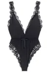 Dolce & Gabbana Silk And Lace Lingerie Set For The In Black