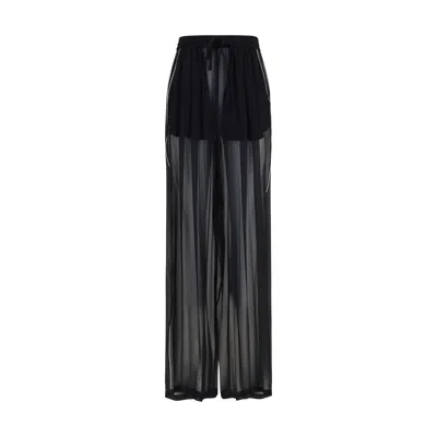 Dolce & Gabbana Black Silk Casual Pants