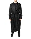 Dolce & Gabbana Black Silk Dg Logo Men Wrap Robe Coat Jacket In Black