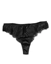 Dolce & Gabbana Black Silk Lace Stretch Bikini Panty Underwear In Black