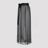 Dolce & Gabbana Belted Midi Chiffon Skirt In Black