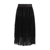 Dolce & Gabbana Black Silk Long Women's Skirt In Black