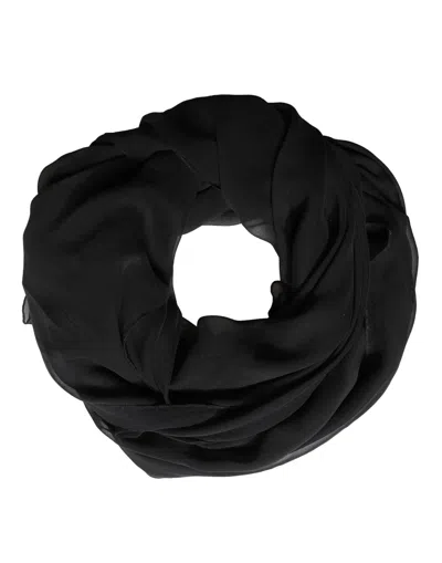 Dolce & Gabbana Black Silk Neck Wrap Shawl Stole 167cm X 126cm Women's Scarf