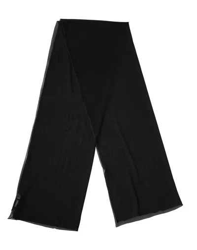 Dolce & Gabbana Black Silk Neck Wrap Shawl Stole 200cm X 64cm  Women's Scarf