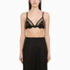 Dolce & Gabbana Semi-sheer Bra With Lace Details In Black