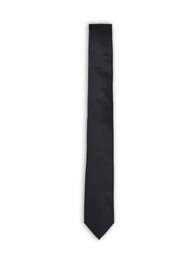 Dolce & Gabbana Black Silk Satin Martini Tie