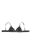 Dolce & Gabbana Black Silk Satin Triangle Soft Cup Underwear In Black
