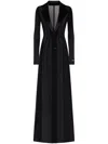 Dolce & Gabbana Black Silk Scarf-lapel Dress With Long Sleeves In Black