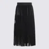 Dolce & Gabbana Silk Organza Midi Skirt In Black