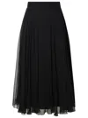 DOLCE & GABBANA BLACK SILK SKIRT