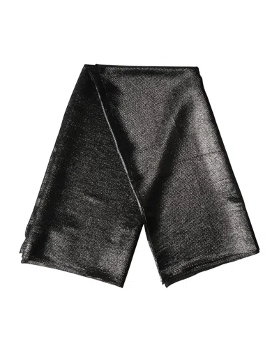 Dolce & Gabbana Silk Square Wrap Shawl Foulard Scarf In Black
