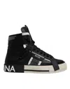 Dolce & Gabbana Calfskin 2.zero Custom High-top Sneakers With Contrasting Details