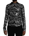 Dolce & Gabbana Black Silver Sequined Polyester Men's Sweater In Black | Silver