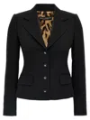 Dolce & Gabbana Single-breasted Virgin Wool Blazer In Black
