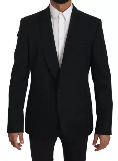 Pre-owned Dolce & Gabbana Black Single Breasted Formal Coat Men's Blazer ()
