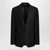 Dolce & Gabbana Single-breasted Linen Fabric Jacket In Black