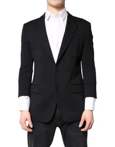 Pre-owned Dolce & Gabbana Black Single Breasted Men Coat Blazer Men's Suit ()