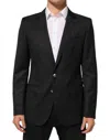 Dolce & Gabbana Black Single Breasted Men Coat Martini Men's Blazer In Black