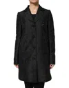 Dolce & Gabbana Black Single Breasted Trench Coat Jacket In Black