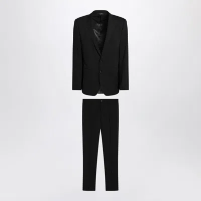 Dolce & Gabbana Black Single-breasted Virgin Wool Suit