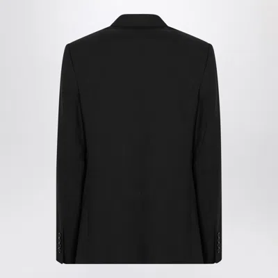Dolce & Gabbana Black Single-breasted Virgin Wool Suit In Multi
