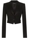 Dolce & Gabbana Black Virgin Wool Jacket In Black