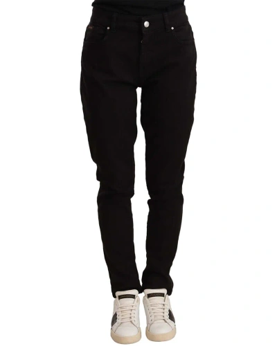 Dolce & Gabbana Black Skinny Slim Denim Cotton Str