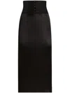 Dolce & Gabbana Skirt With Corset-style Detail In Black