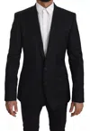 Dolce & Gabbana Black Single Breasted Formal Wool Blazer