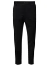 Dolce & Gabbana Slim Fit Cotton Trousers With Back Pockets In Black