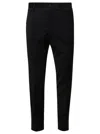 Dolce & Gabbana Slim Fit Cotton Trousers With Back Pockets In Black