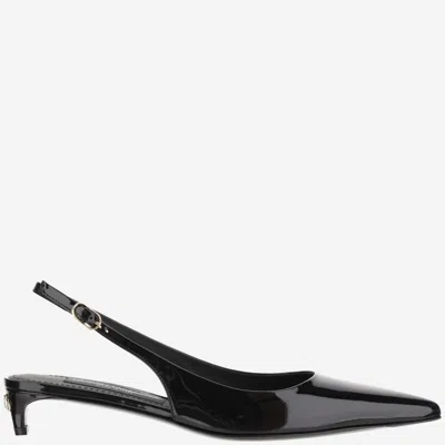 DOLCE & GABBANA BLACK SLINGBACK HEELS