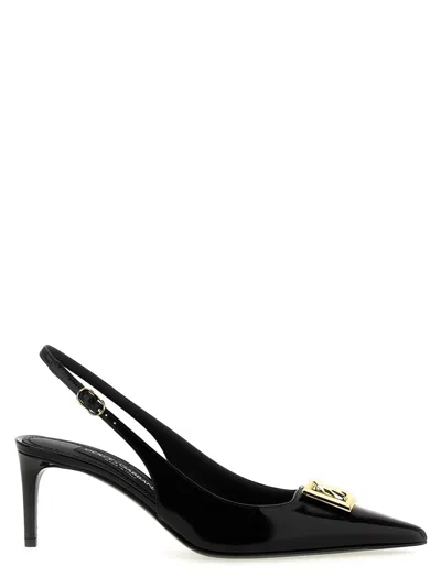 Dolce & Gabbana Black Slingback Heels