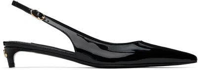 Dolce & Gabbana Black Slingback Heels In 80999 Nero