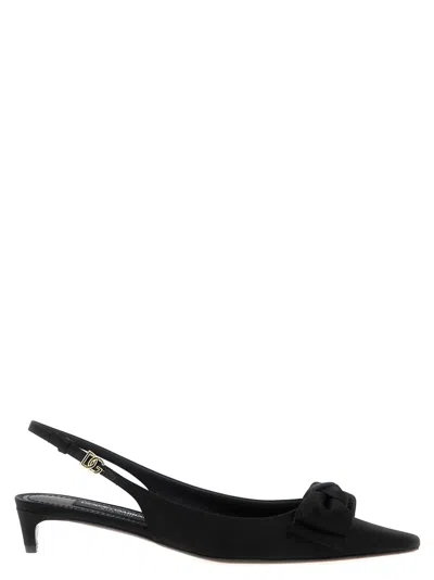 DOLCE & GABBANA BLACK SLINGBACK HEELS