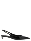 Dolce & Gabbana Mun 30 Croc-embossed Leather Slingback Pumps In Black